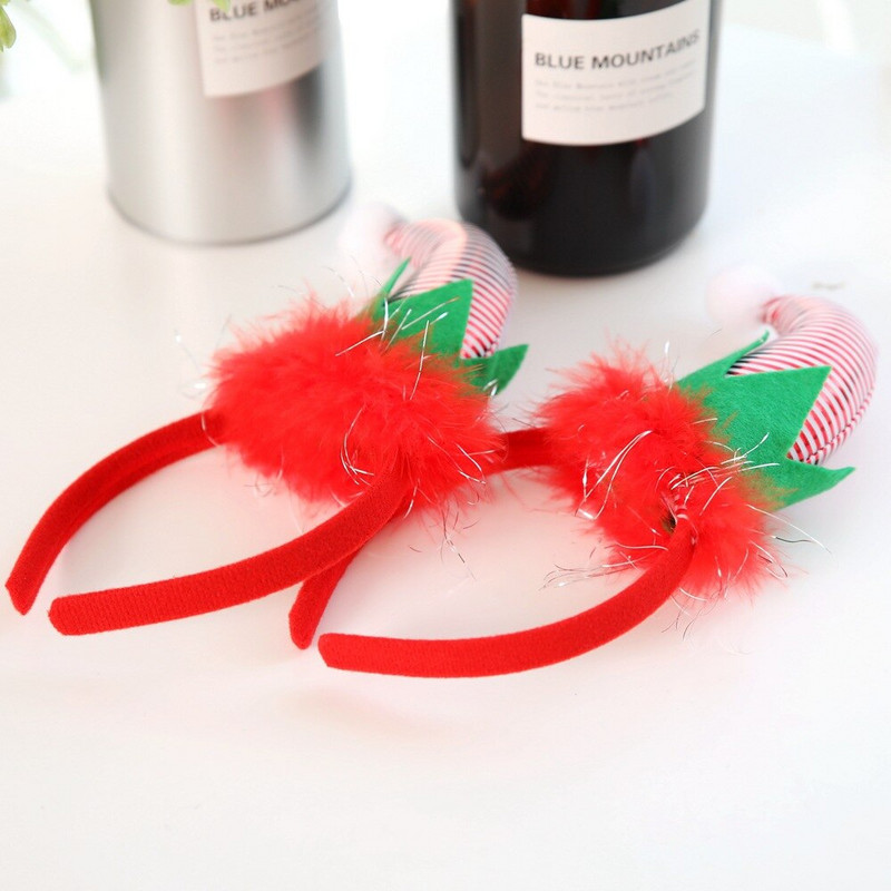 Anul 2019 Anul Nou Cadou de Crăciun Fericit Bentiță Pălărie de clovn Decor de petrecere Bandă de păr Închizătoare pentru cap Cerc pentru cap de Crăciun Decorativ U3