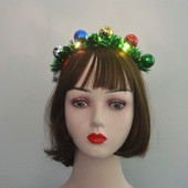 Lumini LED verzi pentru petrecere, luminoase festive, adulți, copii, bentiță, bile, benzi pentru păr, decorațiuni de Crăciun, 2023