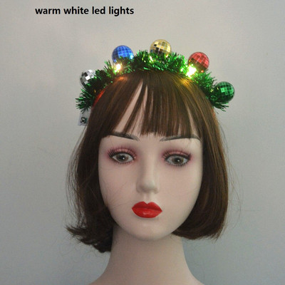 Lumini LED verzi pentru petrecere, luminoase festive, adulți, copii, bentiță, bile, benzi pentru păr, decorațiuni de Crăciun, 2023