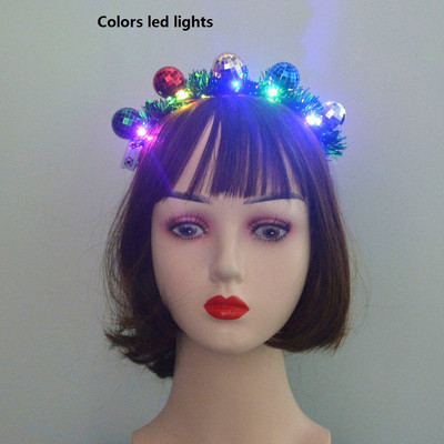 Lumini LED verzi pentru petrecere, luminoase festive, adulți, copii, bentiță, bile, benzi pentru păr, decorațiuni de Crăciun, 2023