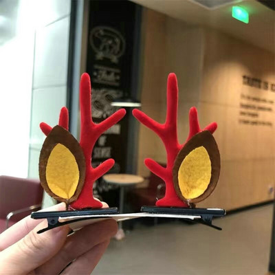 Božićne kopče za djevojčice Slatke ukosnice s jelenjim ušima Ukosnice za djecu Sretan Božić Ukosnice od rogova Ukosnice Dodaci za kosu