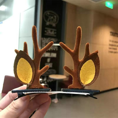 Božićne kopče za djevojčice Slatke ukosnice s jelenjim ušima Ukosnice za djecu Sretan Božić Ukosnice od rogova Ukosnice Dodaci za kosu