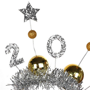 2023 Happy New Year Tiara With Stars Happy New Year Light Up Headband Happy New Year Star Headband Tiara για Πρωτοχρονιάτικο πάρτι ακόμη