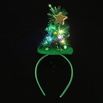 LED Light Up Tree Headbands Headpiece Top Hair Hoop Headwear για Φεστιβάλ Πρωτοχρονιάτικο χριστουγεννιάτικο πάρτι 2023 Δώρο Navidad