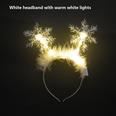 LED svjetleće trake za glavu, pokrivalo za glavu, obruč za kosu, pokrivalo za glavu za novogodišnju zabavu, Božićni ukrasi za 2023. Navidad Poklon