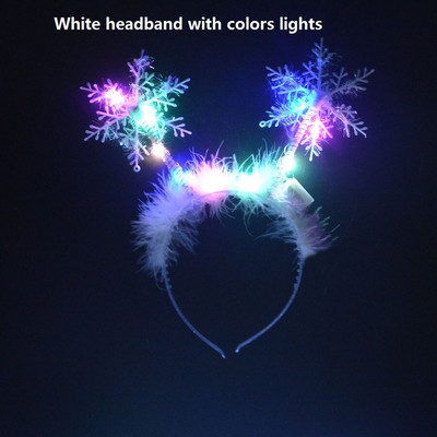 LED svjetleće trake za glavu, pokrivalo za glavu, obruč za kosu, pokrivalo za glavu za novogodišnju zabavu, Božićni ukrasi za 2023. Navidad Poklon