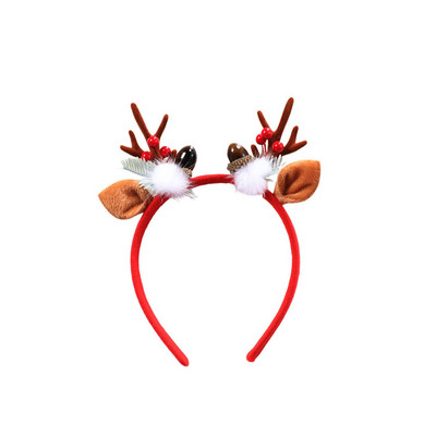 2022 г. Весела Коледа Елкови рога Шапка Еленски уши Топка за коса Лента за глава Възрастно дете Коледен декор за дома Коледни орнаменти Navidad