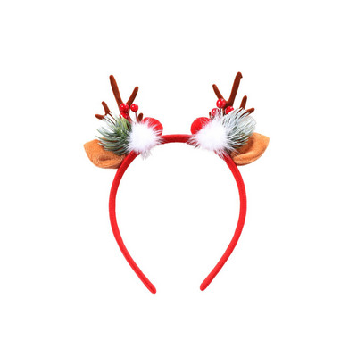 2022 г. Весела Коледа Елкови рога Шапка Еленски уши Топка за коса Лента за глава Възрастно дете Коледен декор за дома Коледни орнаменти Navidad