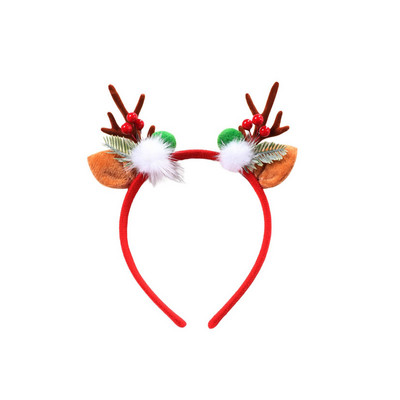 2022 г. Весела Коледа Елкови рога Шапка Еленски уши Топка за коса Лента за глава Възрастно дете Коледен декор за дома Коледни орнаменти Navidad