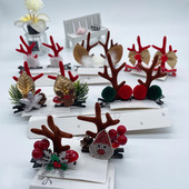 Božićne kopče za kosu u korejskom stilu Žene Slatki losovi rogovi Snjegović Ukosnice za božićnu zabavu Ukosnice za kosu Pokrivala za kosu Dodaci za kosu