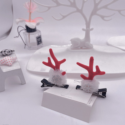 Božićne kopče za kosu u korejskom stilu Žene Slatki losovi rogovi Snjegović Ukosnice za božićnu zabavu Ukosnice za kosu Pokrivala za kosu Dodaci za kosu