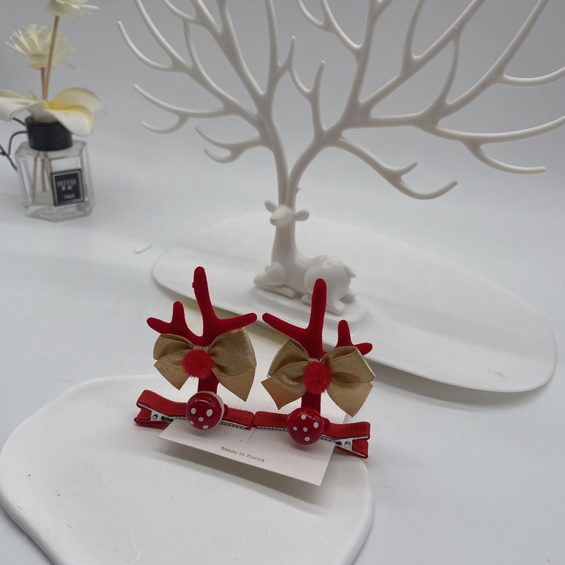 Božićne kopče za kosu u korejskom stilu Žene Slatki losovi rogovi Snjegović Ukosnice za božićnu zabavu Ukosnice za kosu Pokrivala za kosu Dodaci za kosu