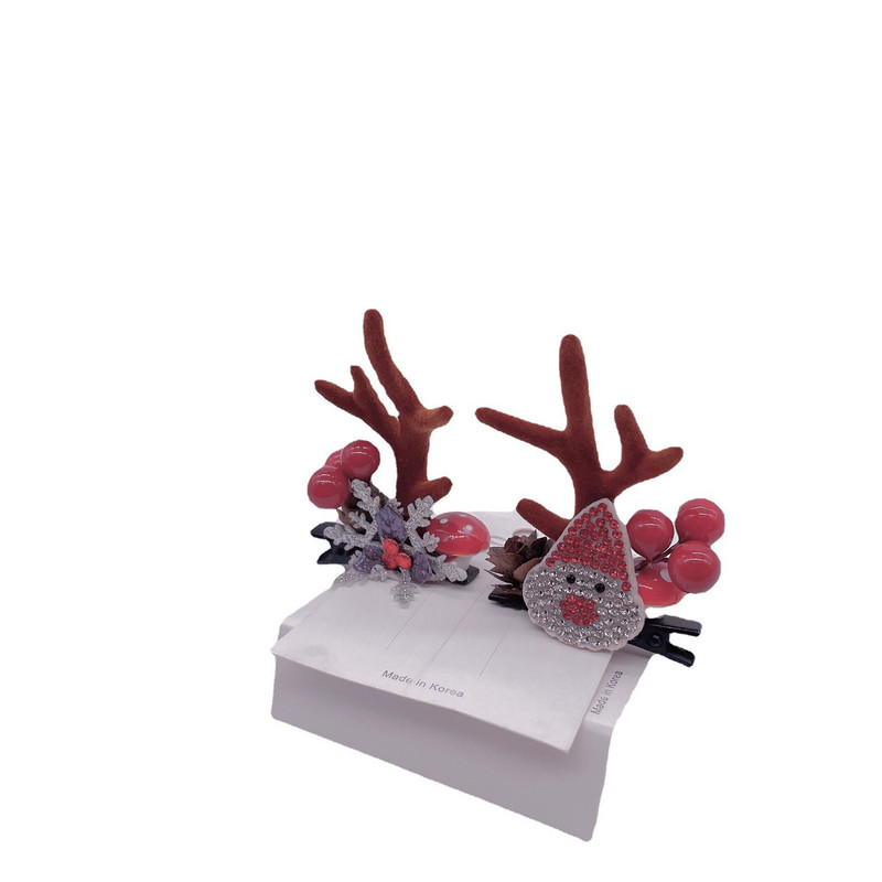 Božićne kopče za kosu u korejskom stilu Žene Slatki losovi rogovi Snjegović Ukosnice za božićnu zabavu Ukosnice za kosu Pokrivala za kosu Dodaci za kosu