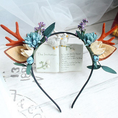 Hirvesarvest peakate Põdra jõulud Hirve peapael Naiste Haldjakostüüm Peakate Juhuslikud peorekvisiidid Uusaasta Sisustus Aksessuaarid Lapsed