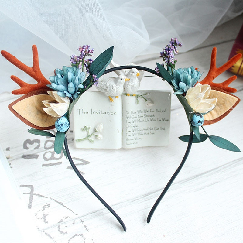 Hirvesarvest peakate Põdra jõulud Hirve peapael Naiste Haldjakostüüm Peakate Juhuslikud peorekvisiidid Uusaasta Sisustus Aksessuaarid Lapsed