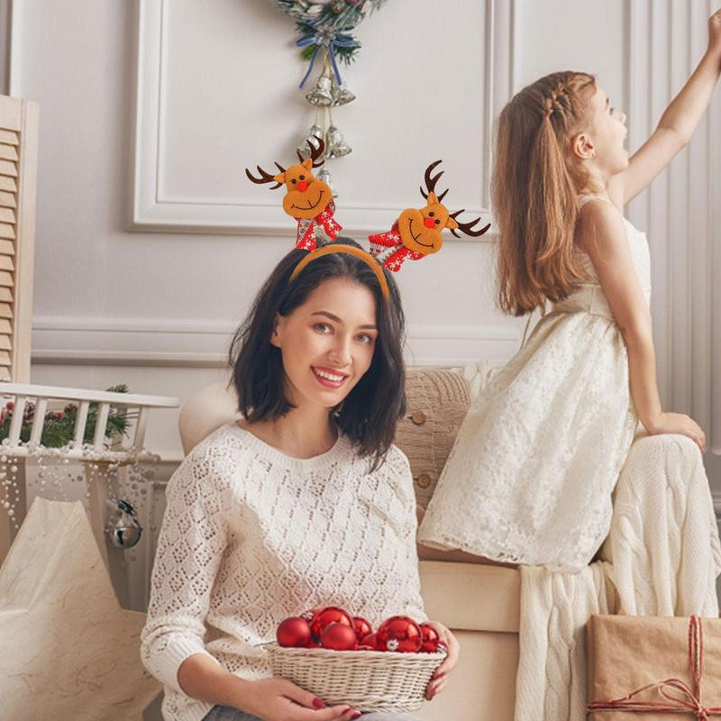 Loomingulised jõulupeapaelad multifilmid, punased jõulud juuksepaelad Jõuluvana sarved peapael Häid jõule kaunistus lastele Navidad kingitused