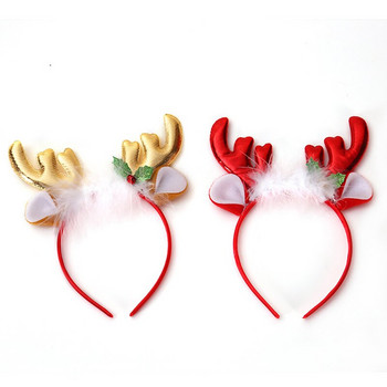 Santa Tree Elk Antlers Χριστουγεννιάτικες κορδέλες κεφαλής Παιδικά ενήλικες Στολίδι από τάρανδο Χριστουγεννιάτικο στολίδι Velvet Antler Bell Headband