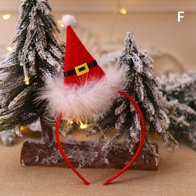 Djed Mraz Drvo Elk Rogovi Božićne trake za glavu Pokrivala za glavu za djecu i odrasle Ukras sob Božićni ukras Baršunasta zvonasta traka za glavu od rogova