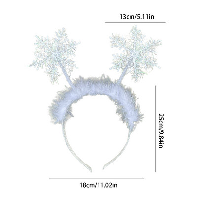 Christmas Headband 2022 News Baby Headband Snowflake Hairband Διακόσμηση για Χριστουγεννιάτικες καινοτομίες Στολίδια Αξεσουάρ για πάρτι