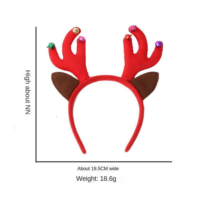 Elnio ragų galvos juosta Kalėdos moterims Ragų plaukų aksesuarai Helovino elfų galvos juostos vakarėlio paslaugos