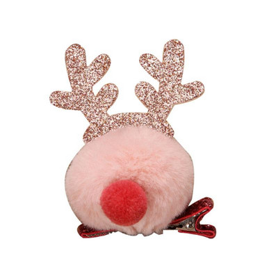 Božićna plišana ukosnica Plišana kugla Zimska dječja ukosnica Gornja kopča Elk Pačji kljun Rogovi Božićni dodaci za kosu