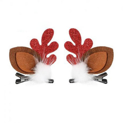 Božićna plišana ukosnica Plišana kugla Zimska dječja ukosnica Gornja kopča Elk Pačji kljun Rogovi Božićni dodaci za kosu