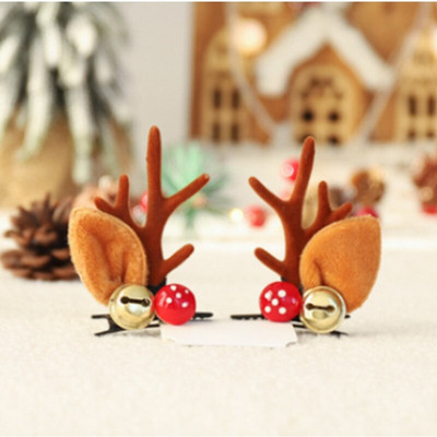 Božićna kopča za kosu od rogova Ukosnice za jelenje uho Festivalska božićna traka za glavu Kuglice za češere Lopta za odraslo dijete Pokrivalo za glavu Party Cosplay Rekvizit Poklon