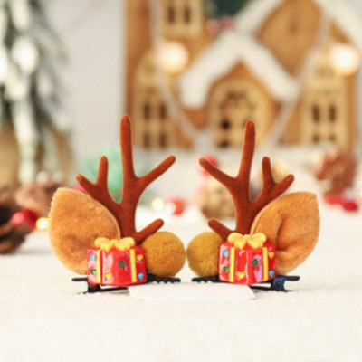 Božićna kopča za kosu od rogova Ukosnice za jelenje uho Festivalska božićna traka za glavu Kuglice za češere Lopta za odraslo dijete Pokrivalo za glavu Party Cosplay Rekvizit Poklon