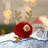 Lijepa kopča za kosu od roga Privlačna kuglica dlake Božićna slatka ukosnica za djevojčice Životinja Ukosnica koja se teško blijedi Ukosnica za darove