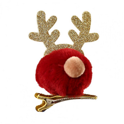 Lijepa kopča za kosu od roga Privlačna kuglica dlake Božićna slatka ukosnica za djevojčice Životinja Ukosnica koja se teško blijedi Ukosnica za darove