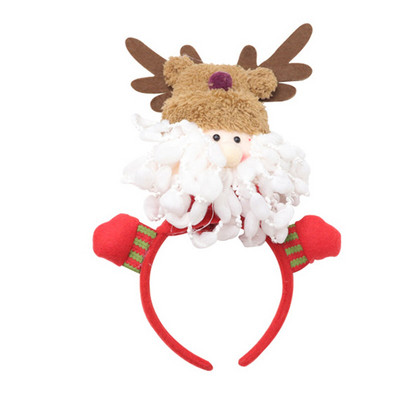 Slatka božićna traka za glavu Snjegović Starac Dekoracije Pokloni Štipalice za kosu Trake za glavu od rogova Novogodišnji ukras Traka za glavu Djeda Božićnjaka