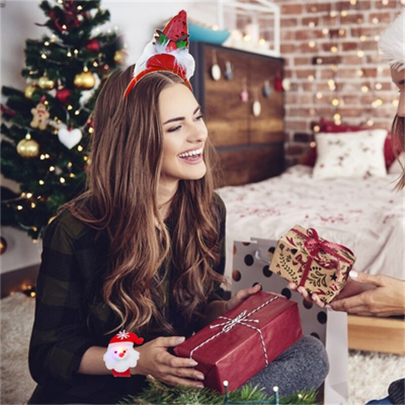 20KOM Set božićnih ukrasa Naočale Trake za glavu Božićni šeširi Narukvice Odrasla djeca Novogodišnji dar Držači blagdanskih ukrasa