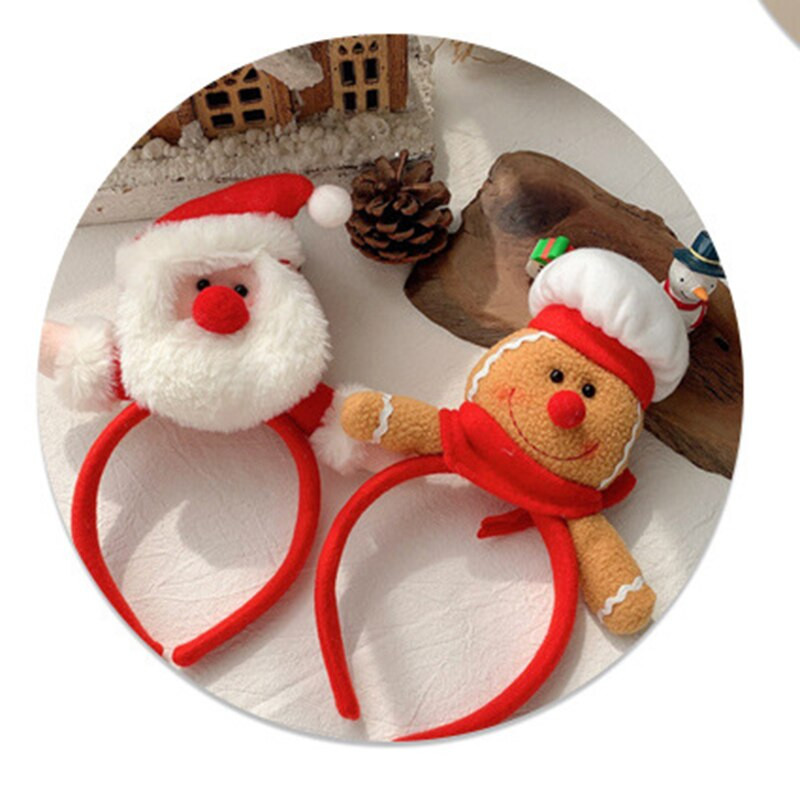 1 tk Jõulupeapael Juukseaksessuaarid Hirvekõrvad lastele Täiskasvanute jõulupeopakkumised Jõuluvana Jõuluvana juuksepael, Kinnitusega peakatted
