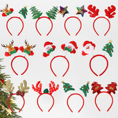 Modni crtić Crvena božićna gumica za kosu Djed Božićnjak Snjegović Rogovi Traka za glavu Božićni ukrasi Darovi za odraslu djecu Nove igračke