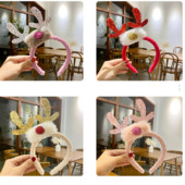 Obruč za kosu Nova godina Jelenji rogovi Trake za glavu Rekvizit Božićni kostim Party Sretan Božić Dekoracije doma