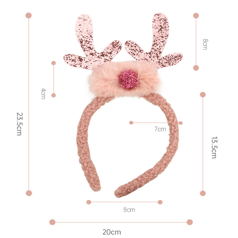 Obruč za kosu Nova godina Jelenji rogovi Trake za glavu Rekvizit Božićni kostim Party Sretan Božić Dekoracije doma