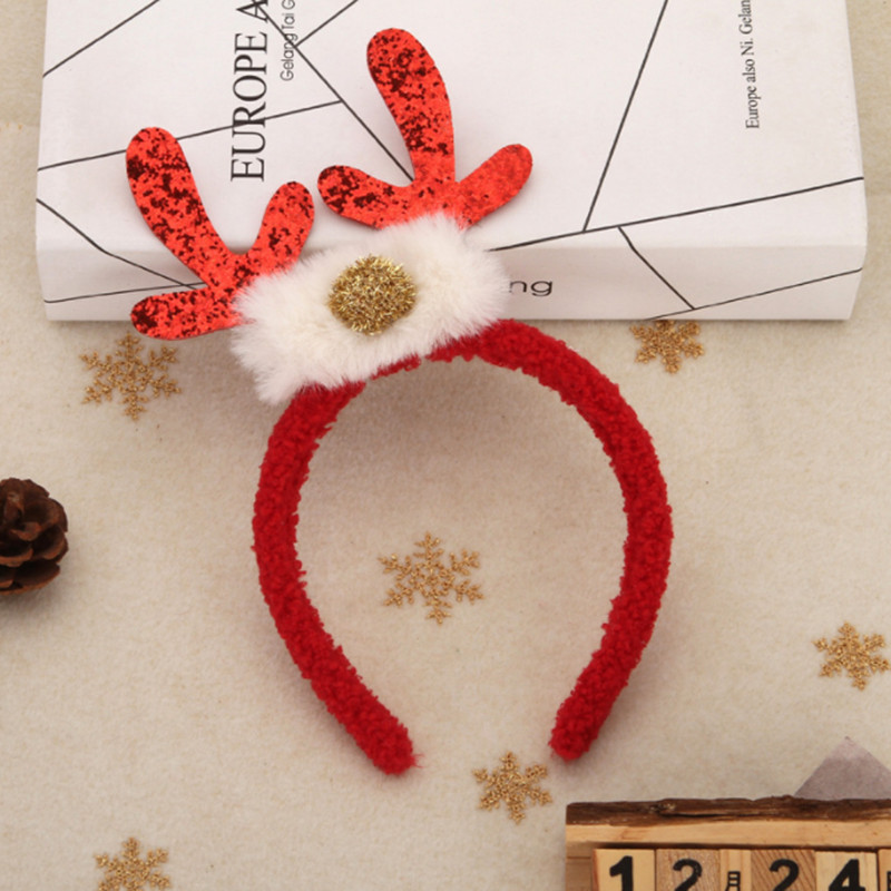 Obruč za kosu Nova godina Jelenji rogovi Trake za glavu Rekvizit Božićni kostim Party Sretan Božić Dekoracije doma