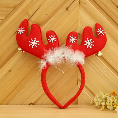 Briedžio kalėdinė galvos juosta su varpelio plaukų aksesuarais mergaitėms ragai Galvos juosta Kalėdų kostiumų vakarėliui Dovanos Cosplay fotografijos reikmenys