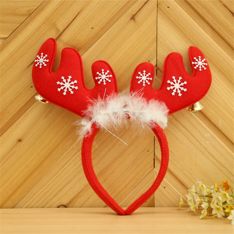 Briedžio kalėdinė galvos juosta su varpelio plaukų aksesuarais mergaitėms ragai Galvos juosta Kalėdų kostiumų vakarėliui Dovanos Cosplay fotografijos reikmenys