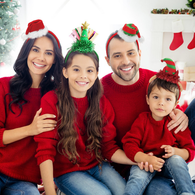 Božićna kapa Trake za glavuSanta Traka za kosu Traka za glavu Dječja odjeća Obruči za drvce Vilenjak Mraz Ženska pokrivala za glavu Dodaci Trake Traka za kosu za odrasle