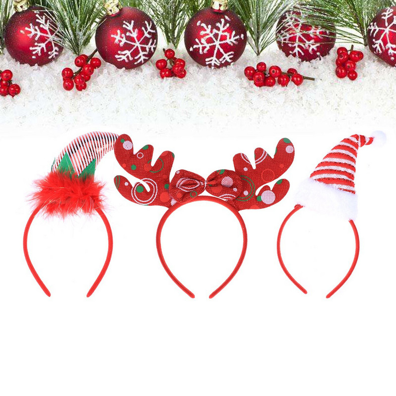 3PCS Rogovi Mraz Djed sob Božićni dodaci za kosu Trake za kosu za Božićni kostim