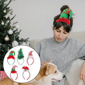 Traka za glavu Božićna kapa Vilenjački sob Djed Božićnjak Obruč za kosu Ukrasi za glavu Dječje uši Pokrivala za glavu Blagdansko drvce Traka za kosu za zabavu