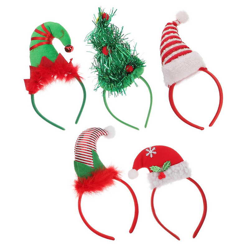 Traka za glavu Božićna kapa Vilenjački sob Djed Božićnjak Obruč za kosu Ukrasi za glavu Dječje uši Pokrivala za glavu Blagdansko drvce Traka za kosu za zabavu