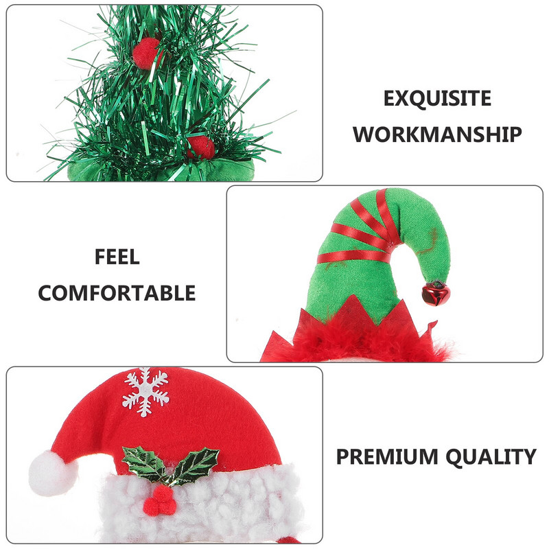 Traka za glavu Božićna kapa Vilenjački sob Djed Božićnjak Obruč za kosu Ukrasi za glavu Dječje uši Pokrivala za glavu Blagdansko drvce Traka za kosu za zabavu