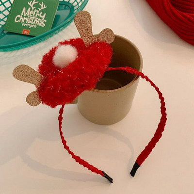 2021. Nova rasprodaja, 1 kom. Božićna traka za glavu s mašnom od rogovlja Ženska izvrsna božićna traka za kosu, blagdanska traka za glavu