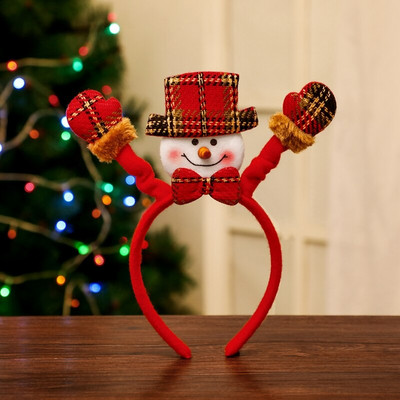 Crăciun bentiță de păr nețesută Banda de mânăCopii adulți Om de zăpadă Căprior Bentiță de Moș Crăciun Decor pentru spectacole de festival