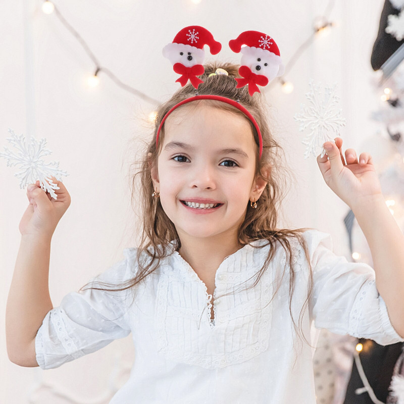 Traka za glavu Božićni jelen Traka za kosu Snjegović Dodaci za zabavu Dječje pseće uši Cottagecore Tree Hoop Ženski sob Šeširi Kostim