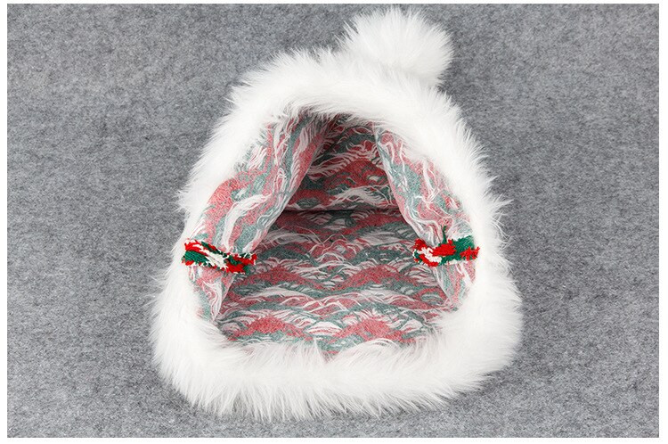 Πλεκτό καπέλο Άγιου Βασίλη για ενήλικες Ζεστά άνετα Χριστουγεννιάτικα καπέλα Χριστουγεννιάτικη διακόσμηση πάρτι Κλασική Χριστουγεννιάτικη διακόσμηση Πρωτοχρονιάτικο πάρτι