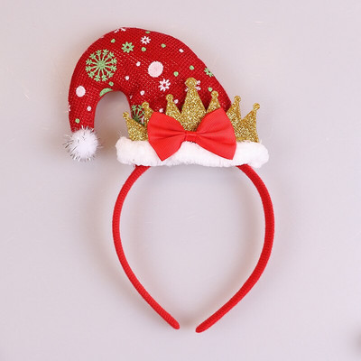 Нова коледна шапка Декорация на лента за глава Шапки Момиче Аксесоари за коса Подарък Коледно парти