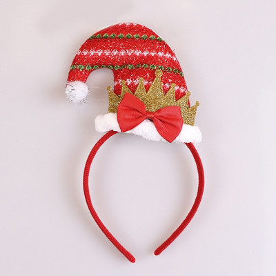 Нова коледна шапка Декорация на лента за глава Шапки Момиче Аксесоари за коса Подарък Коледно парти